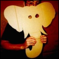 Steve and an Elly mask.