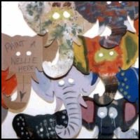 Ellie masks awaiting collection.