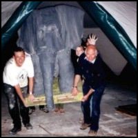 Loading the elephants.