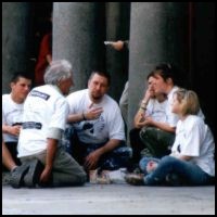 David and the team relax.