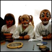 Face painting.