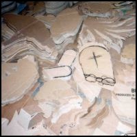 The cutouts, ready to pack.